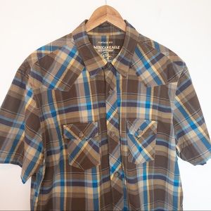 American Eagle Men Size XL Shirt Plaid